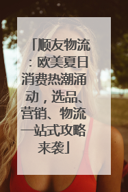 顺友物流：欧美夏日消费热潮涌动，选品、营销、物流一站式攻略来袭